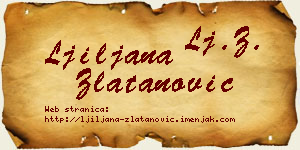 Ljiljana Zlatanović vizit kartica